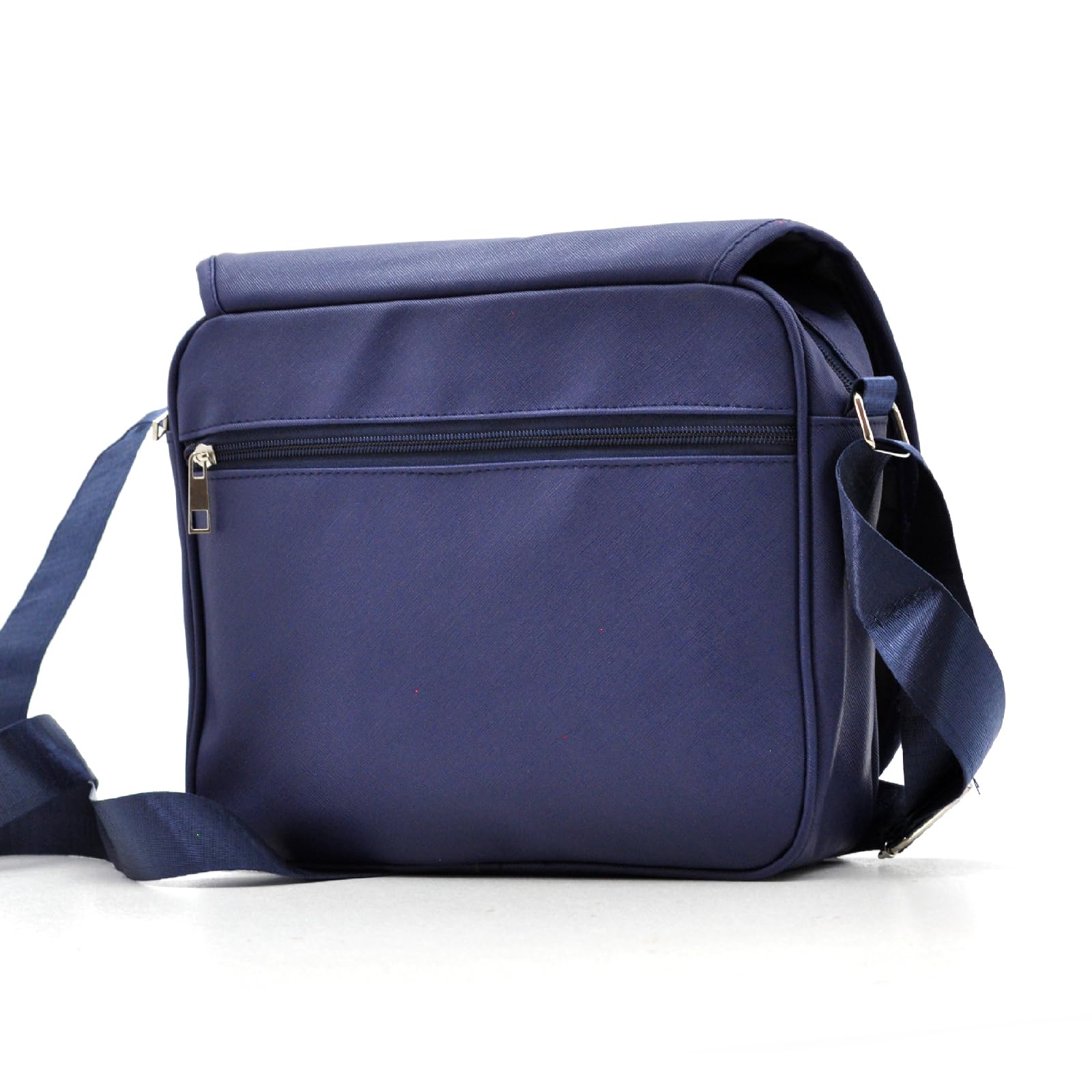 Borsa Messenger in Tessuto Tecnico, Porta Laptop 35x23x13cm, Blu Navy, Tracolla Regolabile per Ufficio e Lavoro