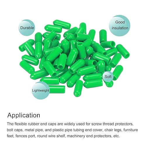 Miniatura 4 de MECCANIXITY 200 tapas de goma de 316 pulgadas (0.197 in), protector de rosca de vinilo de PVC, tapas redondas de alambre para perno de tornillo,