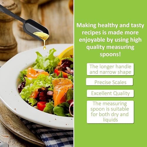Miniatura 3 de 2 piezas de 12 cucharadita (0.1 fl oz  12 cucharadita  16 cucharadas  2.5 cc  116 onzas) cuchara medidora de acero inoxidable, cuchara medidora de
