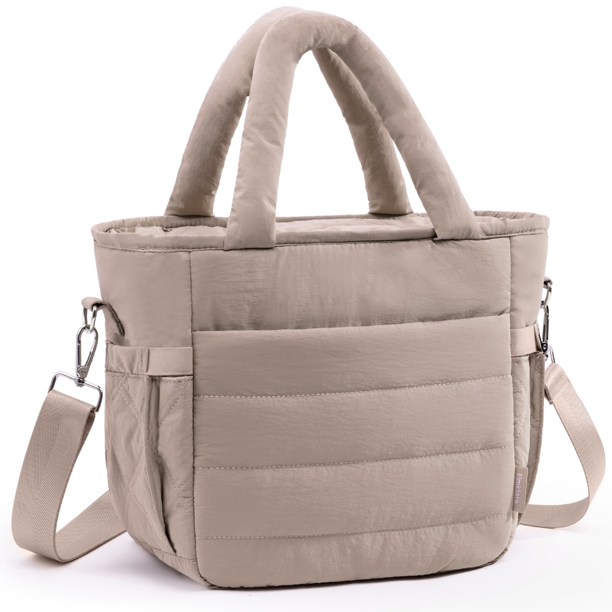 10L Insulated Lunch Box Tote Bag, Leakproof Puffer Lunch Bag for Women