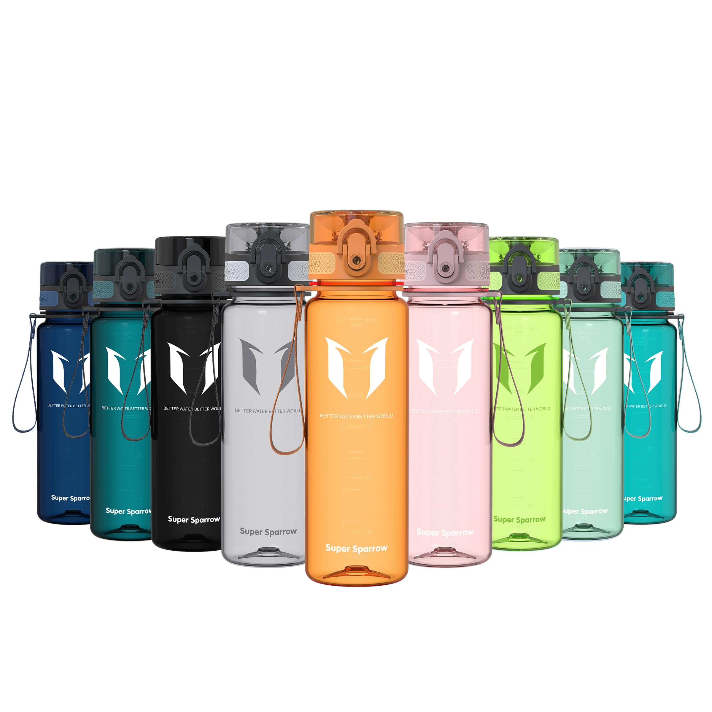 Super Sparrow Borraccia Sportiva & Bottiglia Bambini Senza Perdite - 350ml/500ml/750ml/1L/1.5L - Senza BPA