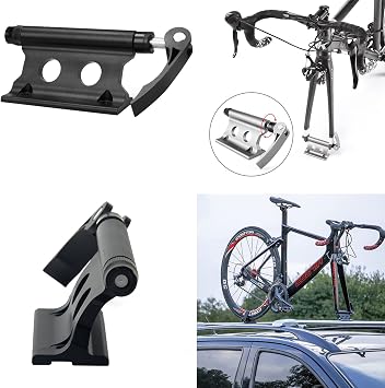 Bike Block Fork Mount w/Quick-Release Lever, Aluminum Alloy Bicycle Front Fork Fixed Clip Luggage Rack for Truck Bed/Trailer/Van, Vertical or Horizontal Mounted