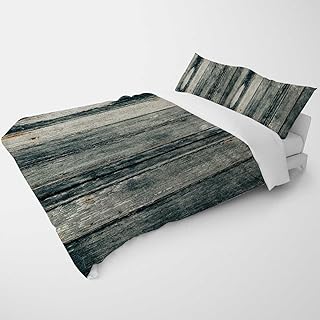 YANFENQI Full Size Duvet Queen Cover Vintage Retro Wood Texture for Camping Quilt for Kids Teens Adults (Full,80