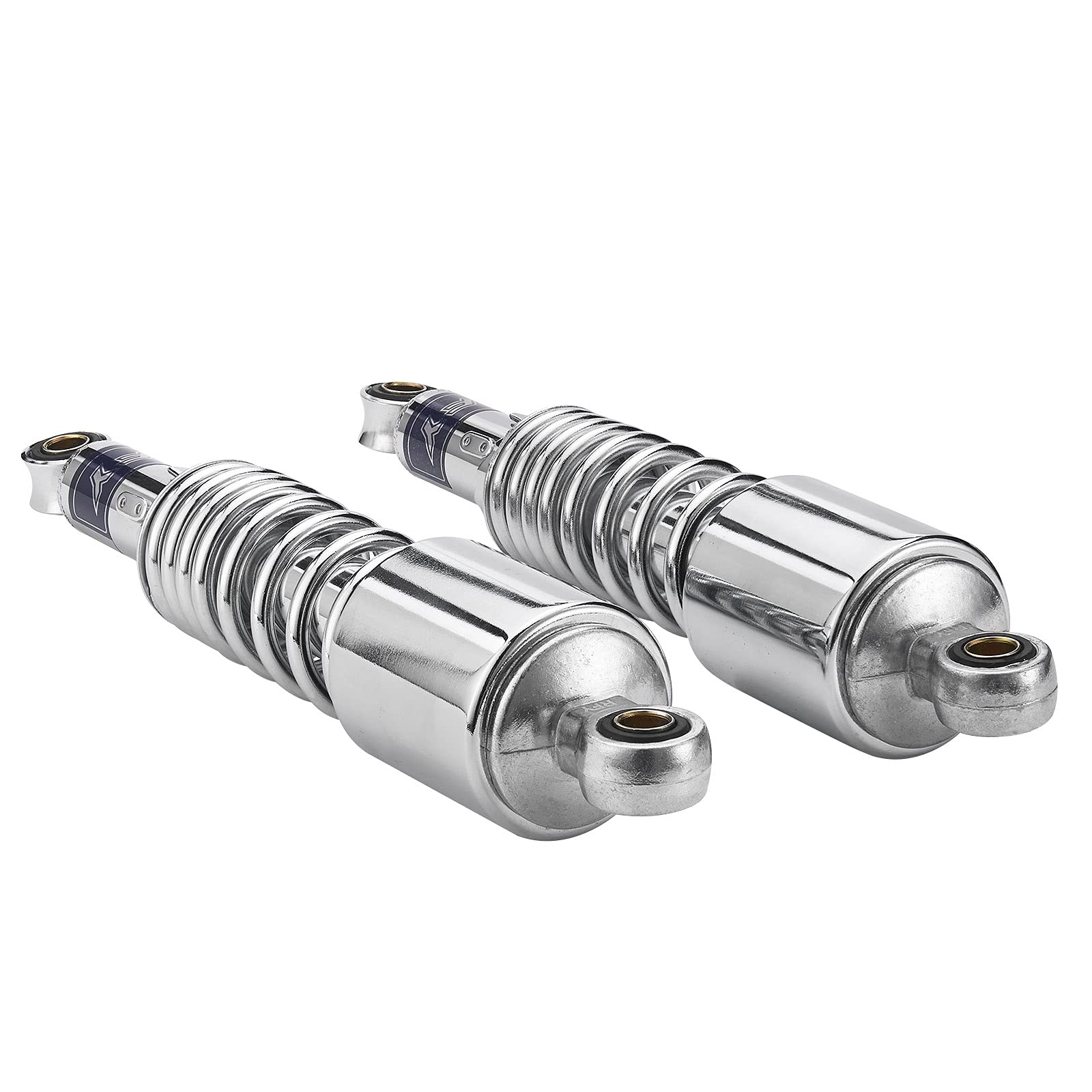 Moto Amortisseur, Motorcycle DOR AIR AIR, Chrome 1 Paire Gauche à Droite à Droite 12 Pouces 310 mm Motorcycle Suspension Suspension Portector Springs 7 mm Compatible avec Les Chocs HA-Rley Avant