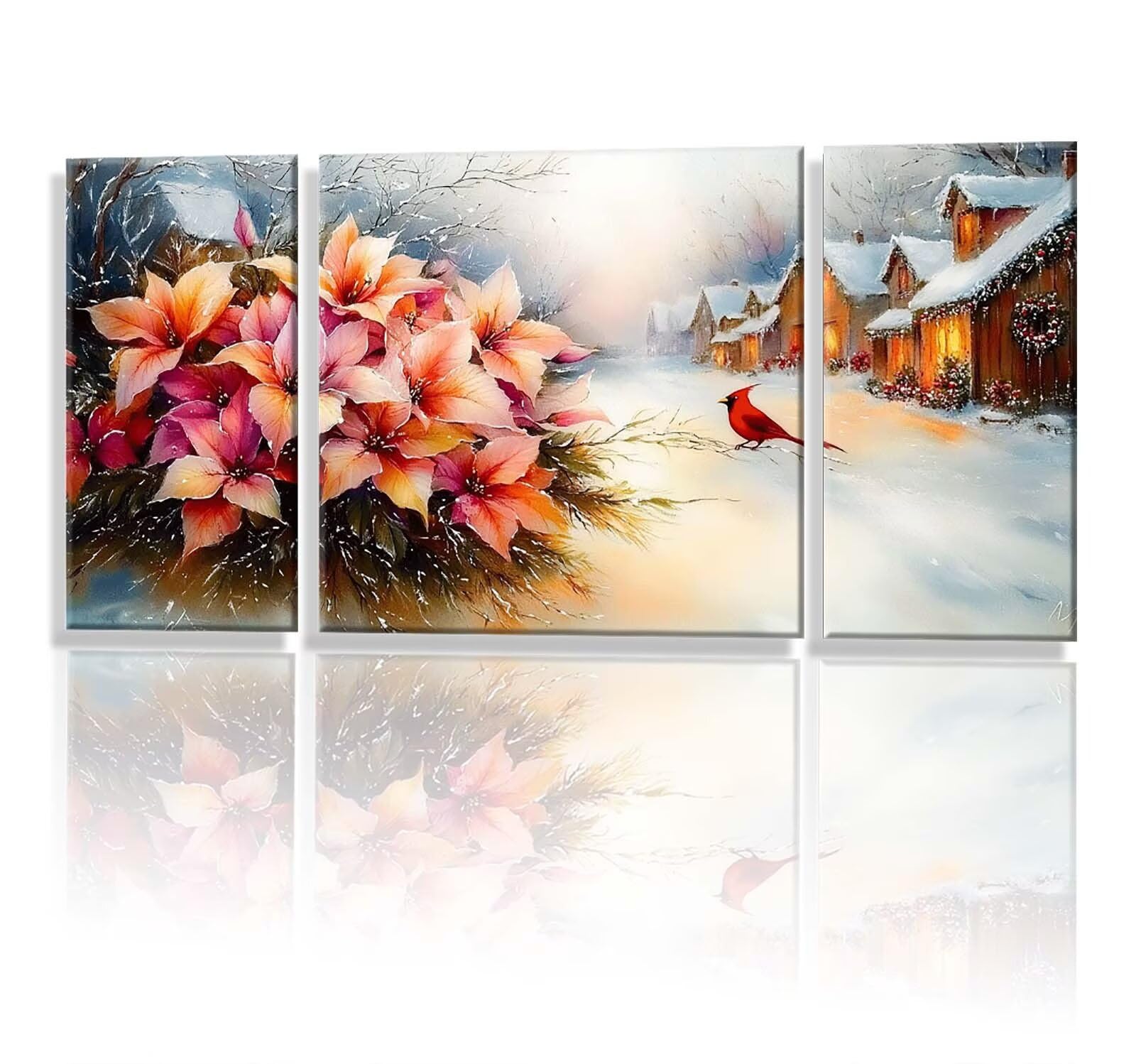 3 Pezzi Dipingere con i Numeri adulti, Paint by Numbers Cabina Fiore, Kit Lavoretti Creativi, Kit di Pittura Acrilica Fai-da-Te, con 3- Pennello, Decorazioni Casa 70x140cm (Senza Cornice) y1s-637