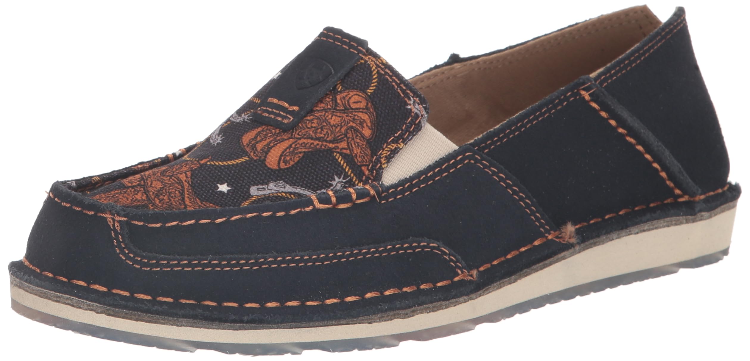 ARIAT Women's Cruiser - Navy Blue Suede/Saddle Up Print, 7 Medium