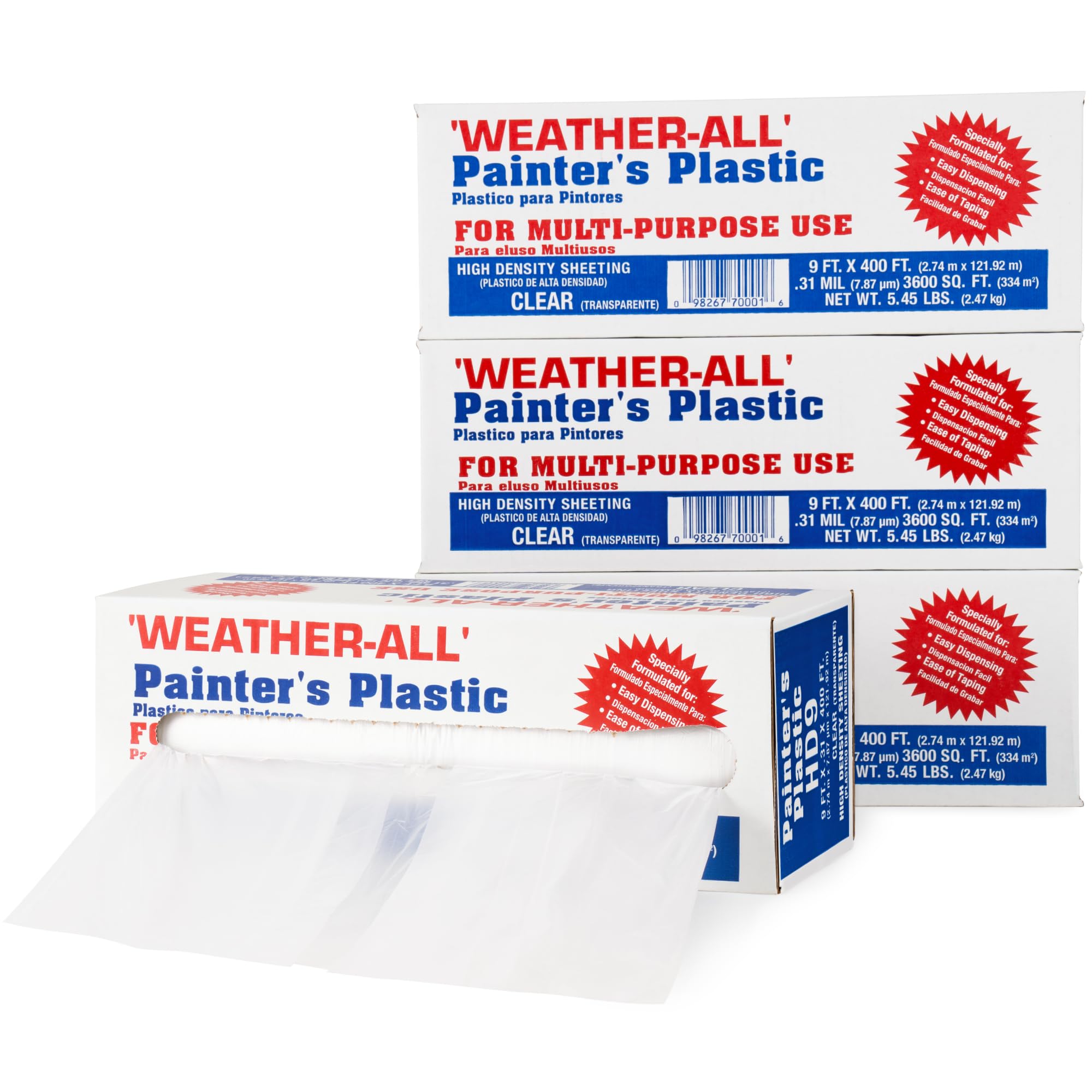 Painters Plastic Sheeting - 9' x 400' Roll -8