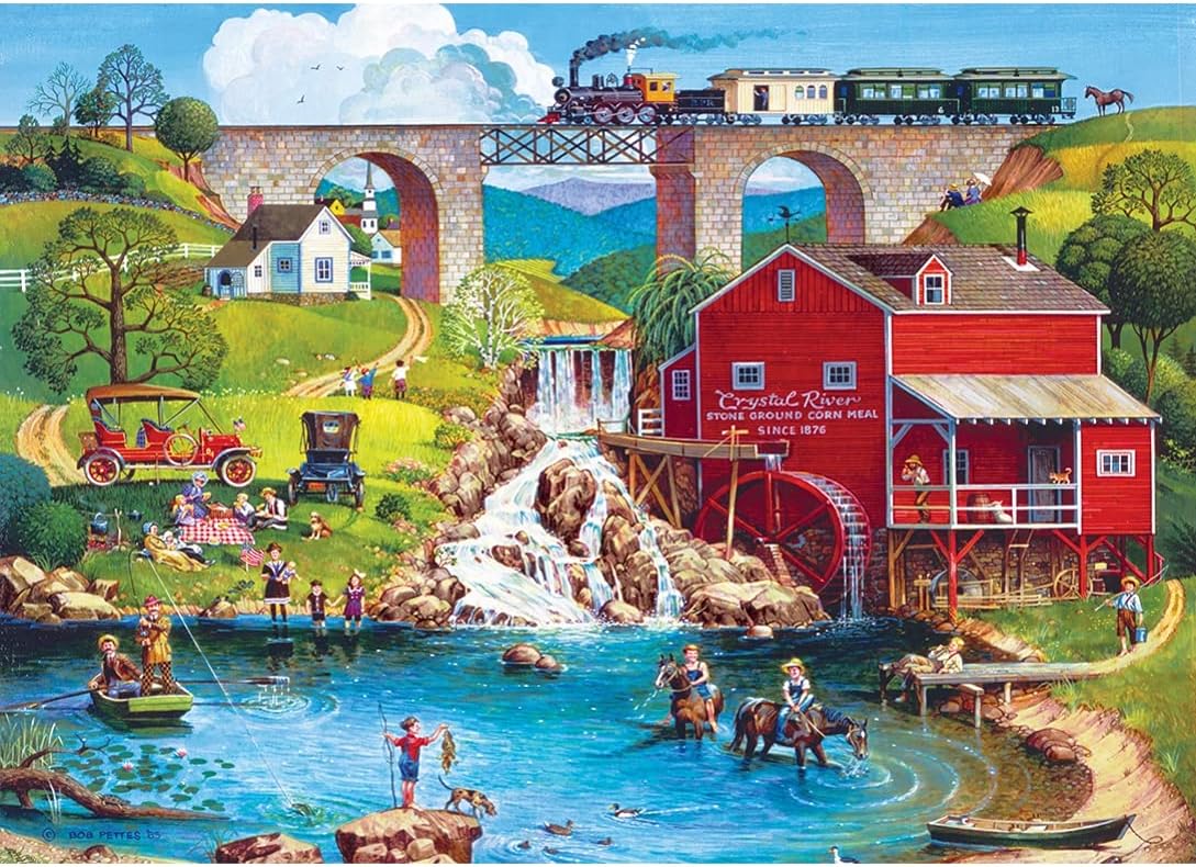 Masterpieces Americana Jigsaw Puzzle Bundle - 500 Pieces, Cardboard, Americana Style, Puzzle Bundle, 1000+ Pieces, 2+