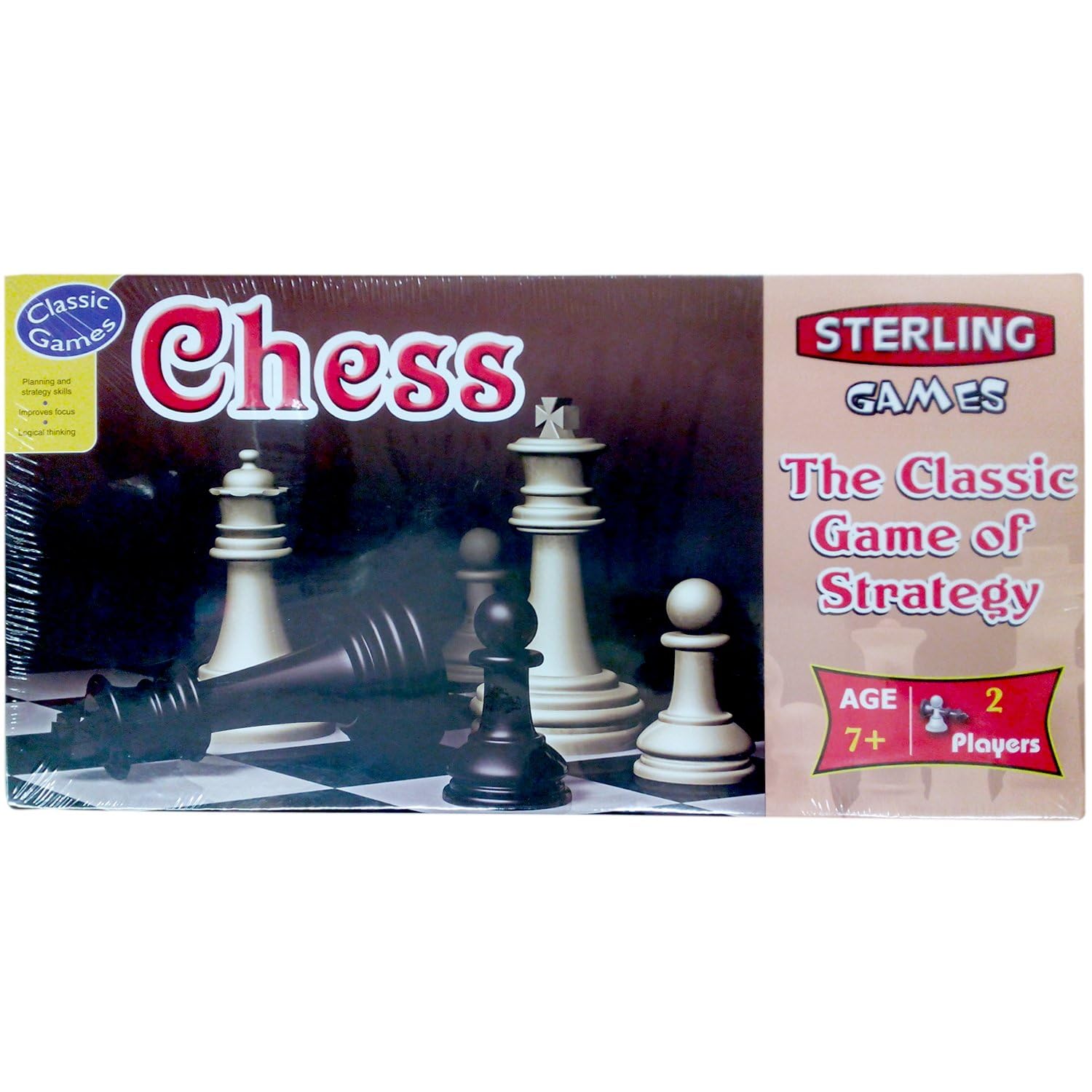 Sterling Games Chess Game Set, Chess Board with Pieces