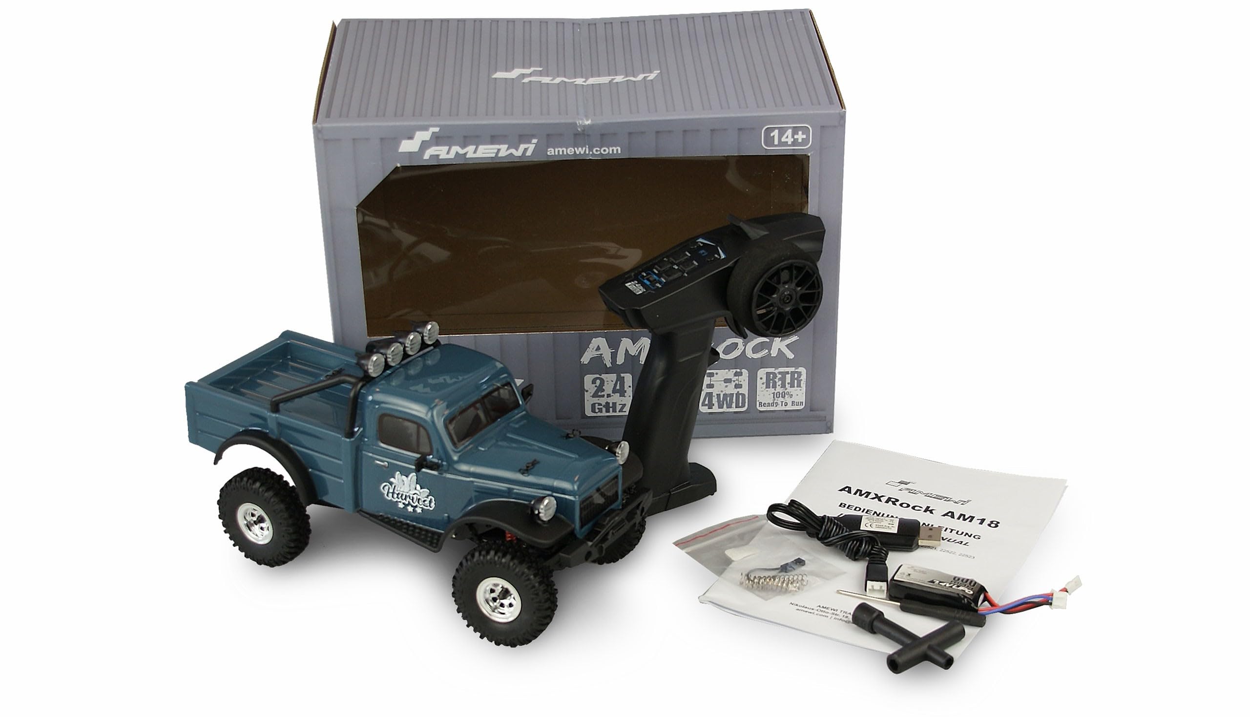 AMXRock AM18 Scale Crawler Harvest 1:18 RTR blau