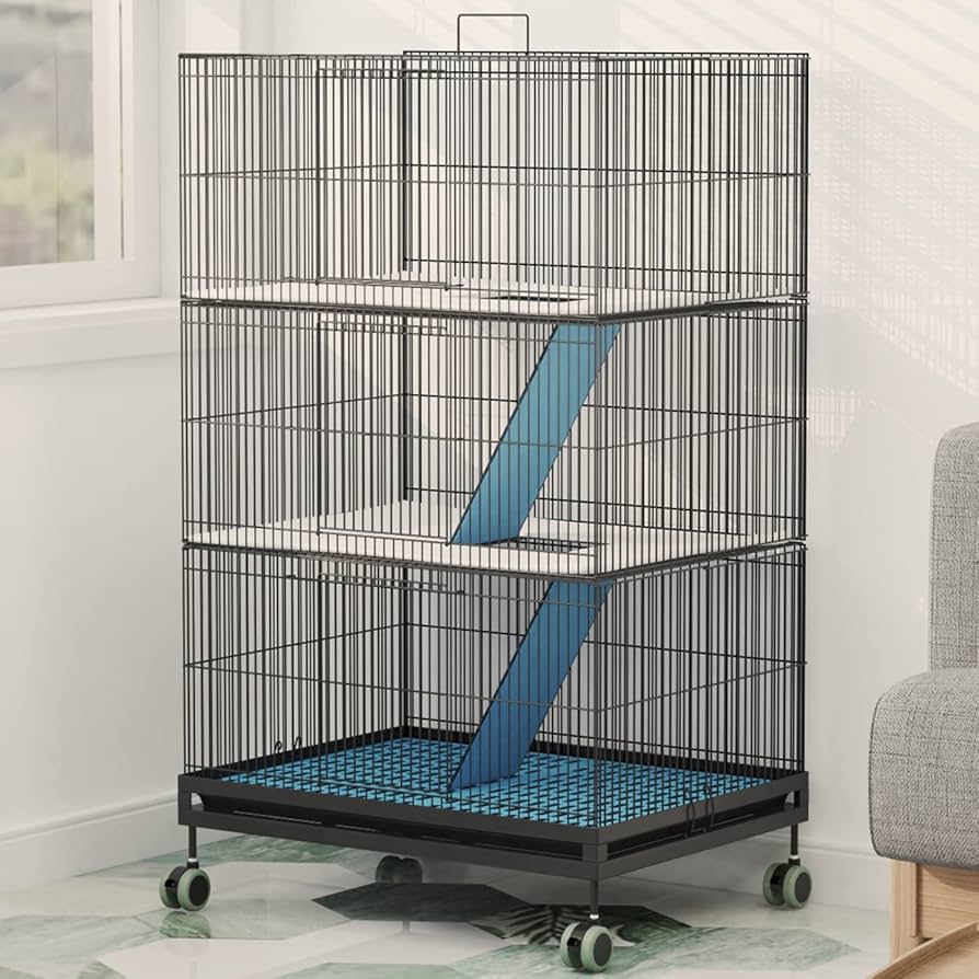 Amazon | KINGBO 3段フェレットケージ フロントドア3個付き 23インチ