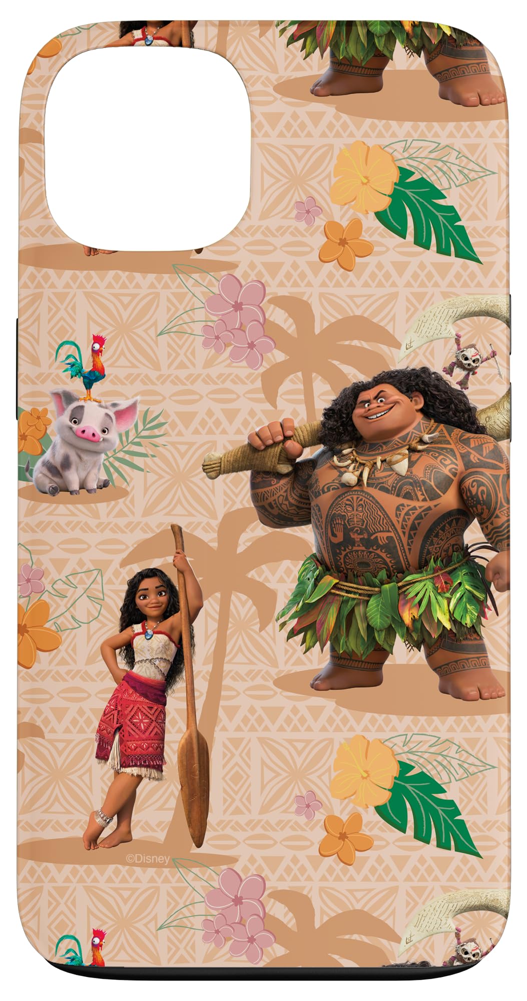 Disney Moana 2 Moana Maui Kotu Heihei and Pua Pattern Case for iPhone 13