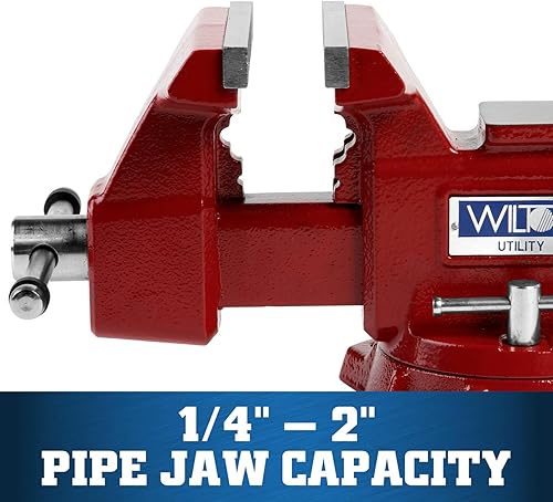 Miniatura 11 de Wilton Utility HD tornillo de banco, 6-1/2" ancho de mandíbula, apertura de mandíbula de 6-1/4", garganta de 4-1/4" (modelo 656UHD)