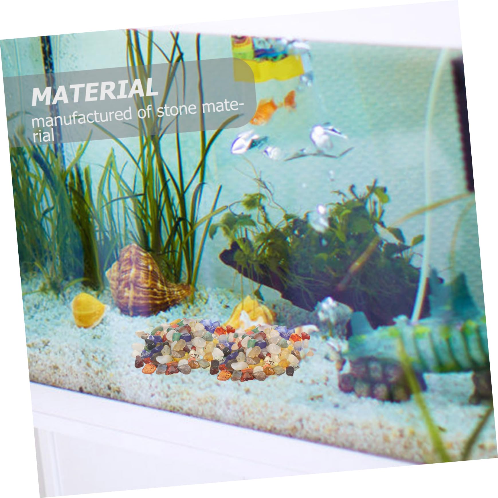 DOITOOL 3 Sätze Farbige Natursteine für Aquarien Diy Dekorationen Hochwertigem Material für Fischbehälter und Gartenlandschaften
