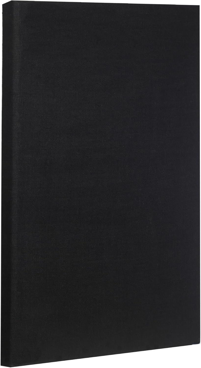 ATS Acoustics Sound Absorbing Noise Dampening Acoustic Panel Wall Treatment 24" x 36" x 2" Beveled Edge (Black)