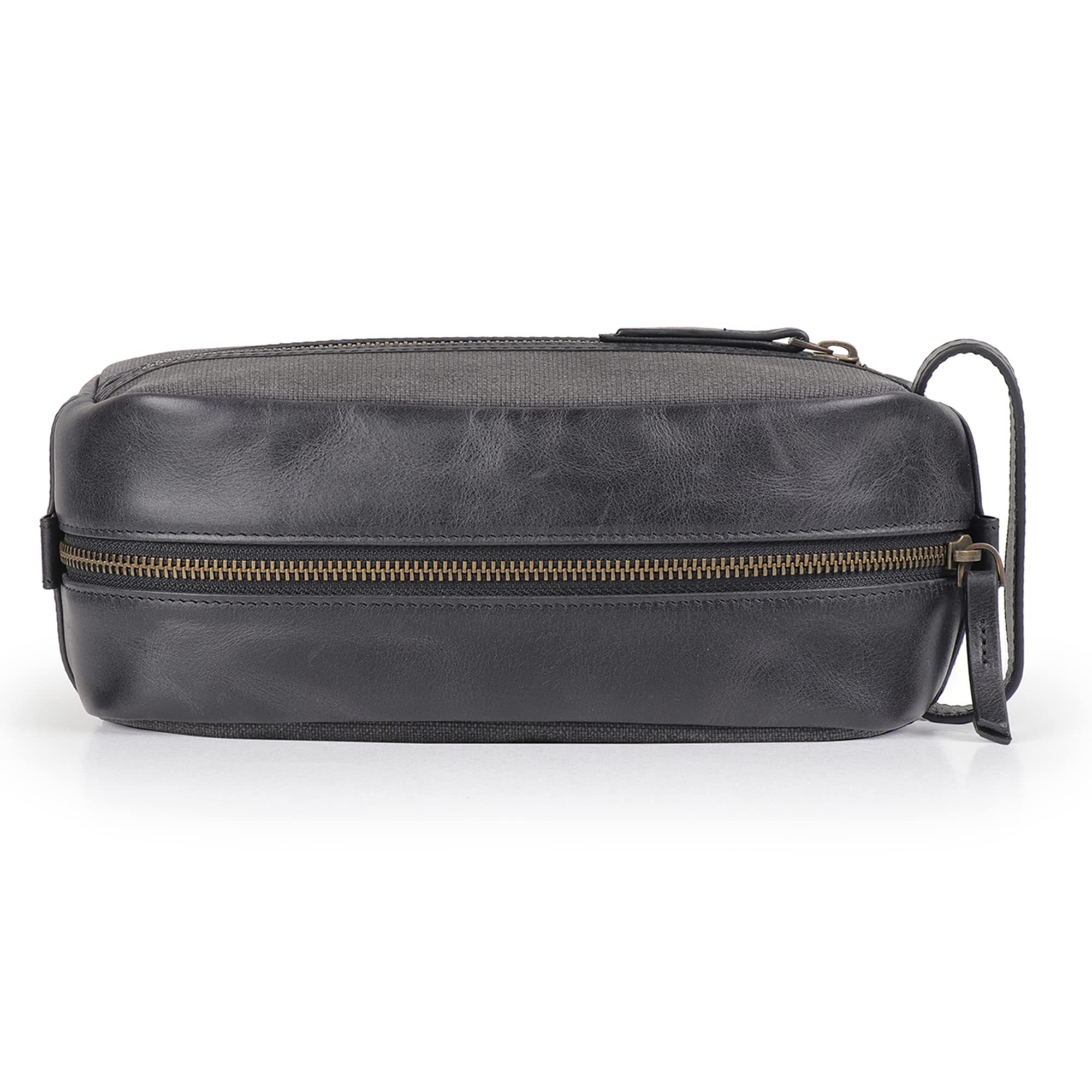 Londo Bolso de Aseo, Viaje en Cuero Genuino, para cosméticos, afeitarse los artículos, Dopp Kits, Unisex