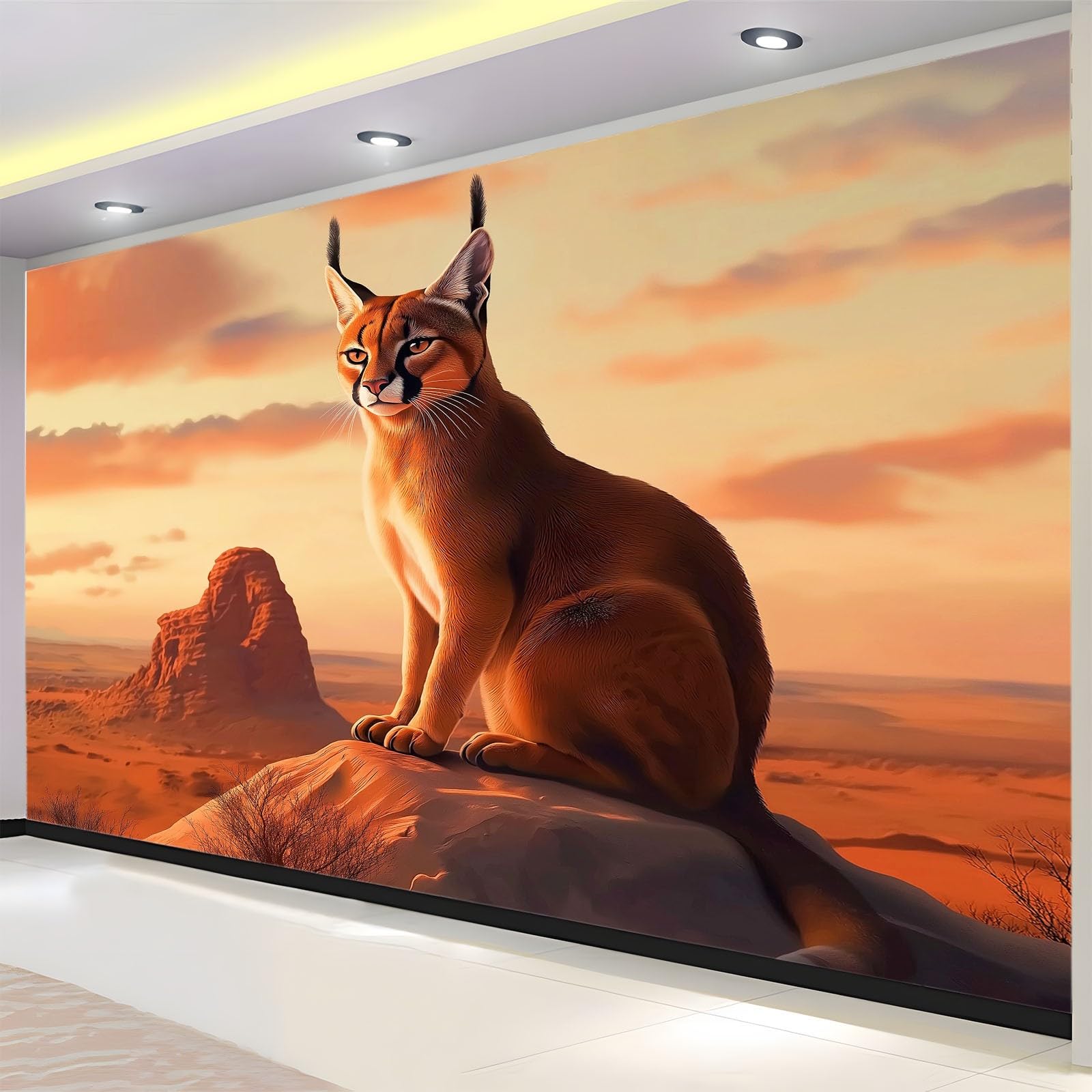Tapeta murale pustynia zwierzę lew 250 x 175 cm sztuka nowoczesna plakat HD mural 3D fototapeta, salon sypialnia dom biuro tło dekoracja ścienna