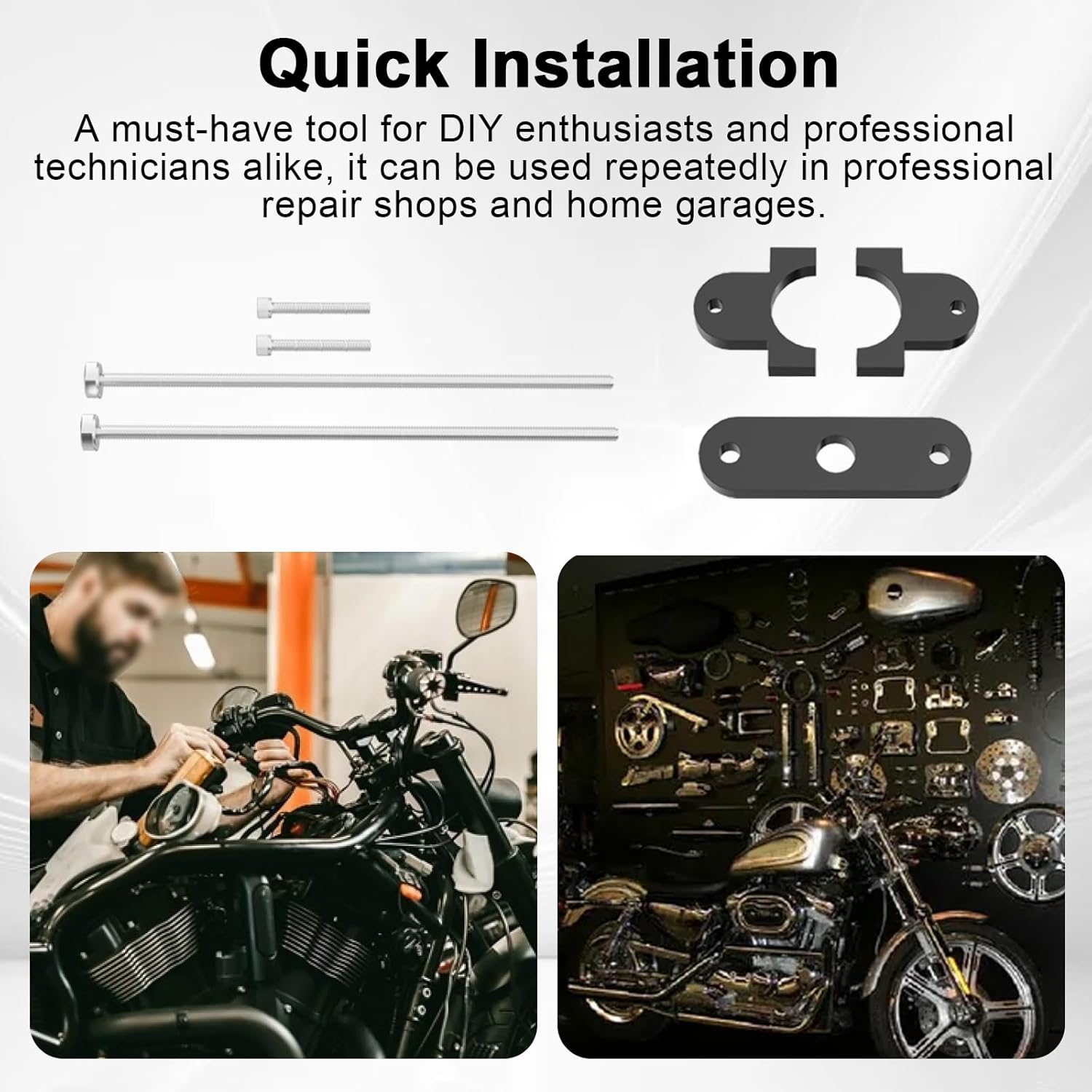 Upgrade 49mm Fork Cap Installation Tool Compatible with Harley Touring Electra Glide Ultra Classic 14-Up Dyna Fat Bob Low Rider Street Bob Super Glide Wide Glide Road King 06-17 Softail, Black