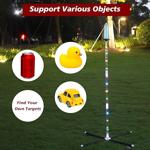 Miniatura 5 de OUTTOY Juegos de patio al aire libre para adultos y familia, juego de limbo 2 en 1, juego de discos voladores con luz, adecuado para patios