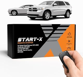 Start-X Remote Starter Kit for Dodge Grand Caravan (2011-20), Challenger (2011-14), Durango (2011-13), Chrysler Town & Country (2011-16) | Key Ignition Vehicles | Lock 3X to Remote Start | Plug N Play