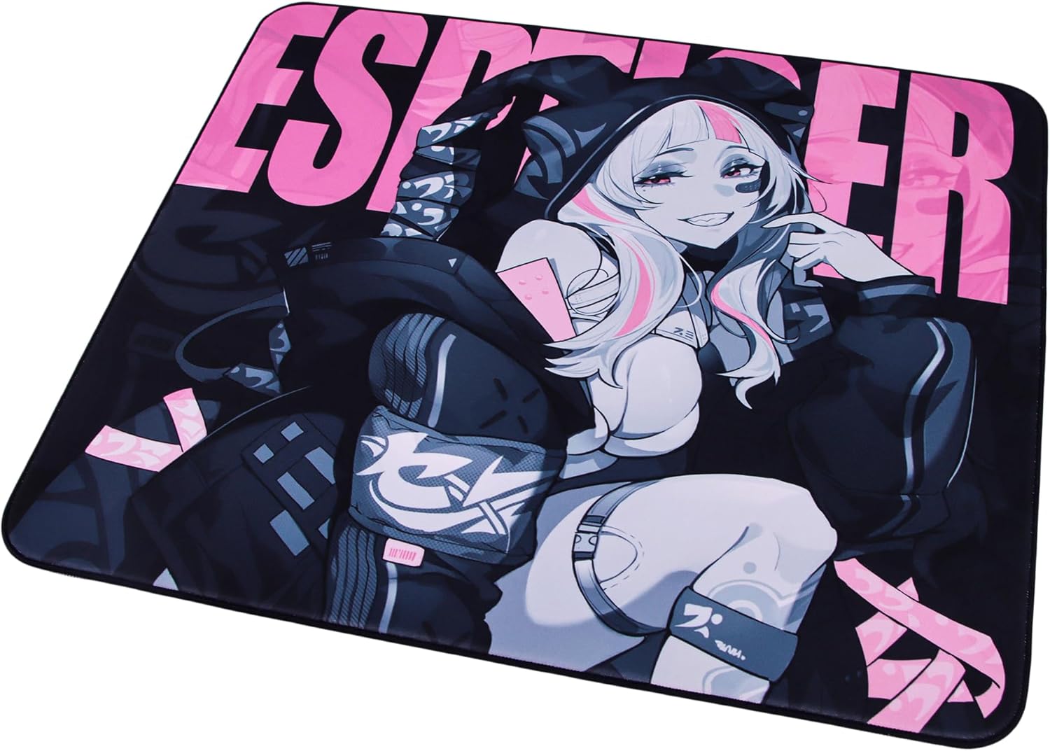 Mouse Pads EspTiger Pioneer Series - Tang Dao (480 x 400 x 4mm) Standard Size Polyurethane Base Superior Control Performance Large Cloth FPS Gaming Mousepad - Anime Style Pink