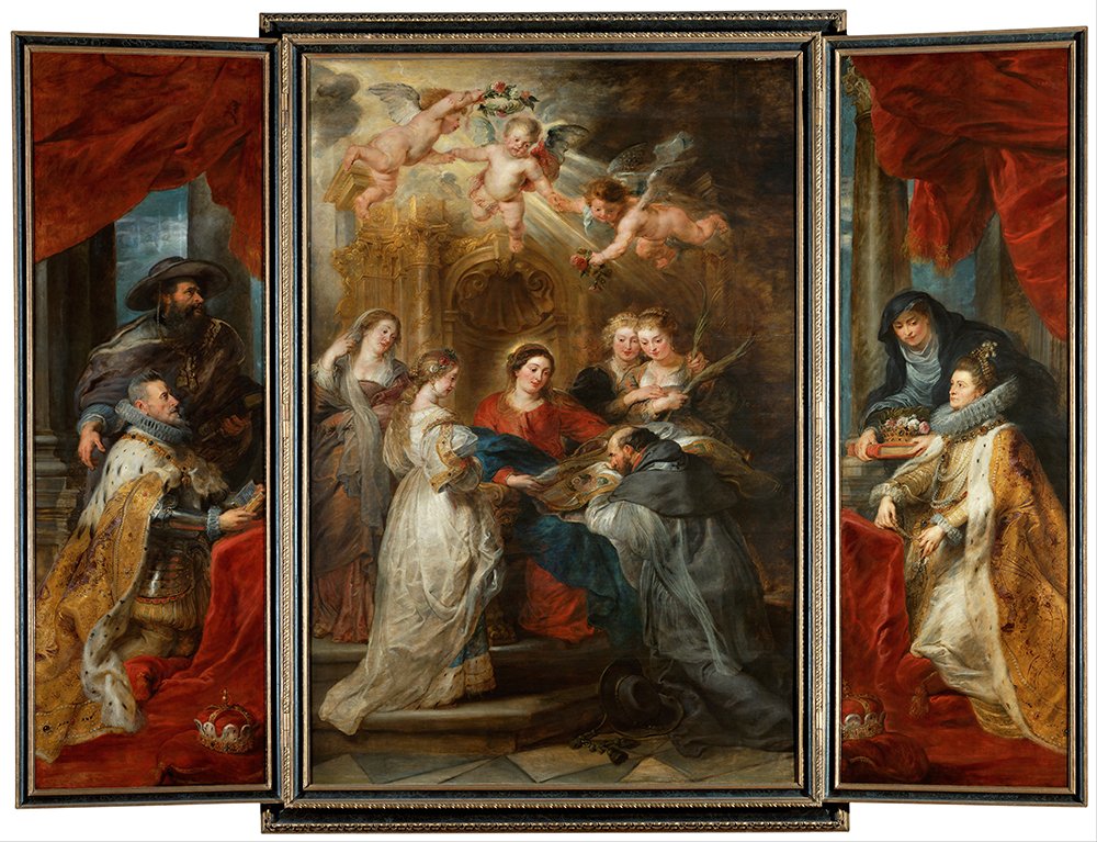 Tríptico de San Ildefonso de Rubens - Cuadro mate mediano para pared
