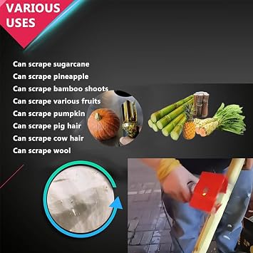 KEhtu Automatic Sugarcane Scraping Machine, 120W Electric Sugar Cane Peeler, Pure copper motor, efficient and fast tare removal, for sugarcane, coconut, pumpkin, winter melon, etc.