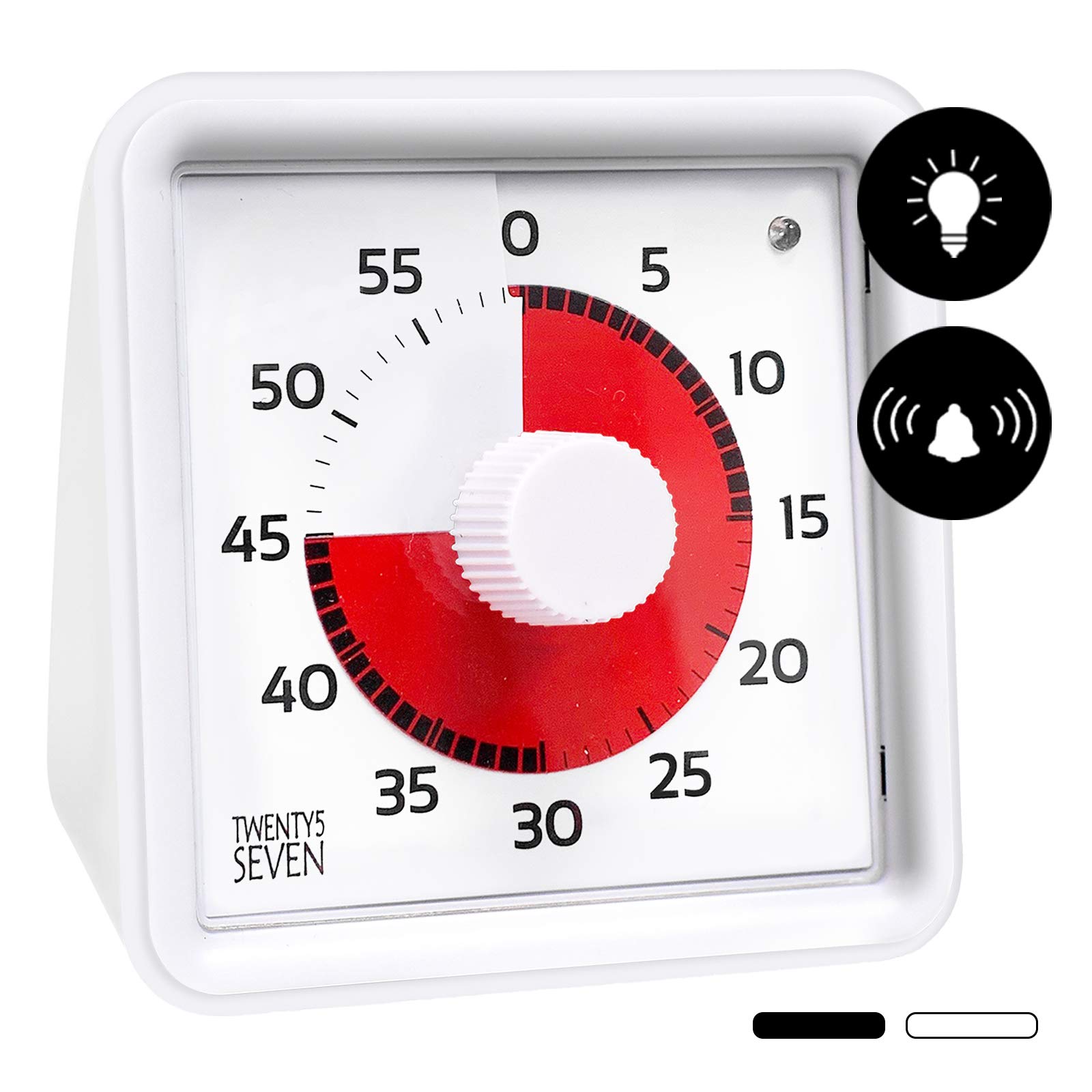 Buy TWENTY5 SEVEN Silent Countdown Timer 3 inch, 60 Minute 1 hour ...