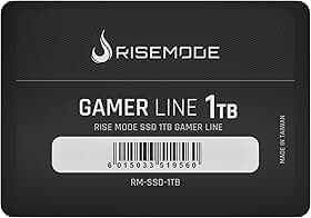 SSD Rise Mode Line 1TB SATA 2.5”, Velocidade 535MB/s Leitura e 435MB/s Gravação, Alta Capacidade e Desempenho para PC e Notebook – Preto – RM-SSD-1TB