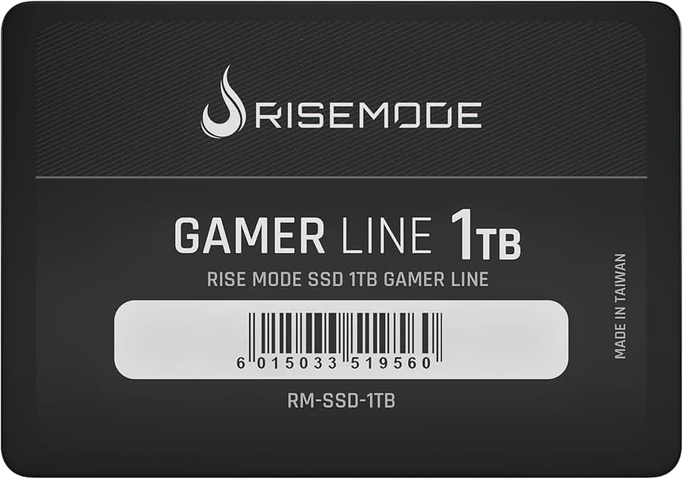 SSD Rise Mode Line 1TB SATA 2.5”, Velocidade 535MB/s Leitura e 435MB/s Gravação, Alta Capacidade e Desempenho para PC e Notebook – Preto – RM-SSD-1TB