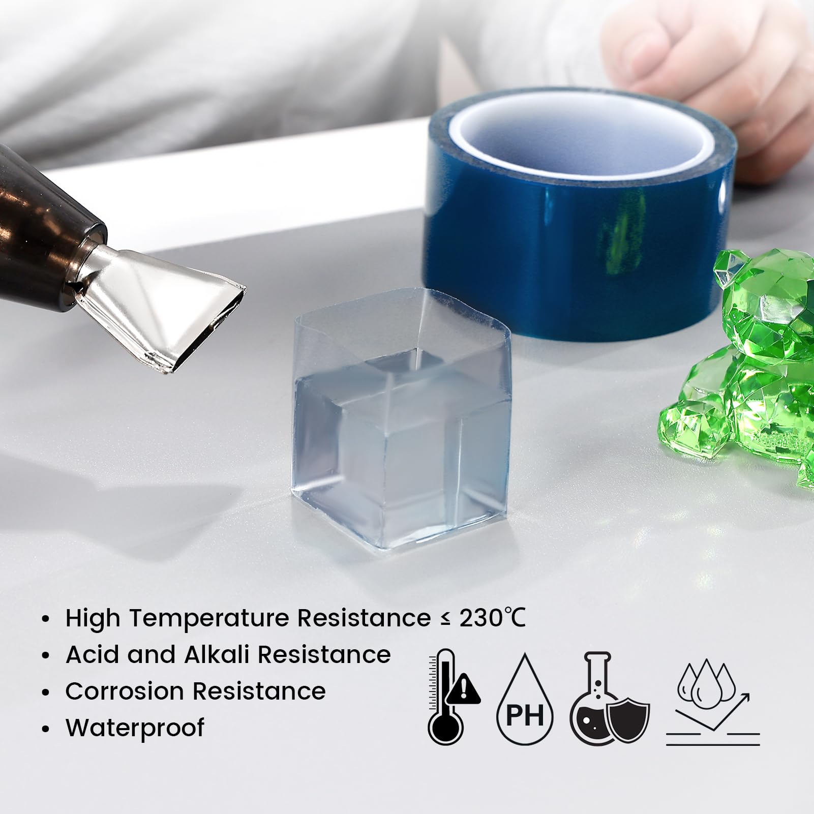 Nastro Adesivo Senza Tracce Per Resina - 50mm X 10m, Alta Temperatura