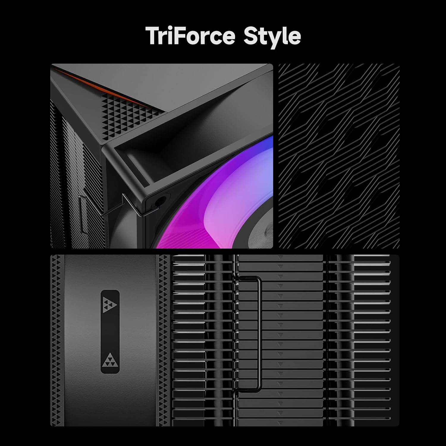 PCCOOLER CPS CPU Air Cooler with Digital Display, ARGB/Non-RGB Version, Digital 4/5/6 Heat Pipes, High-Performance Quiet Tower Cooler, LGA 115X/1200/1700/1851, AM4/AM5 (RT500 Digital ARGB BK)