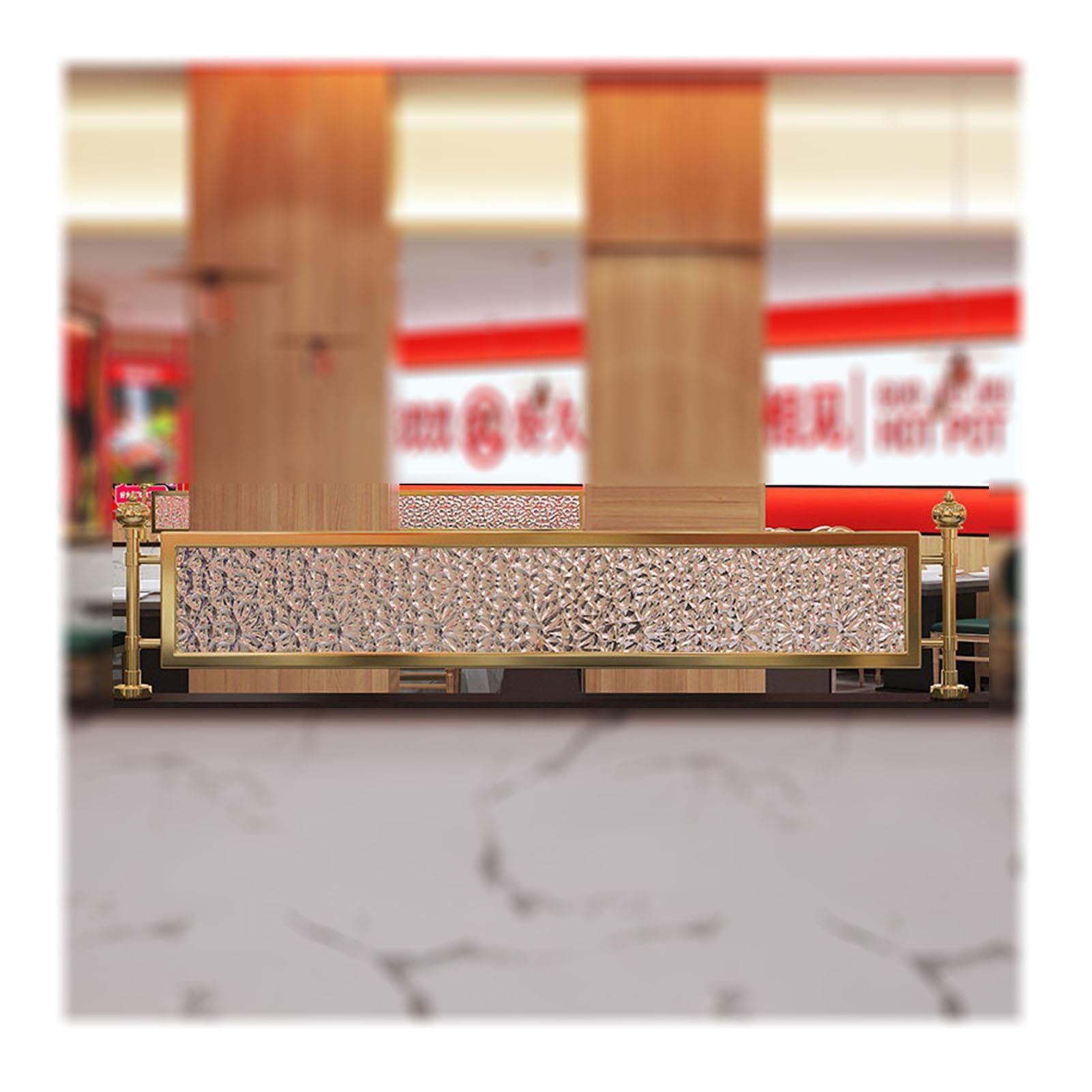 Mur de Séparation en Verre Dépoli sur Mesure | Cloison Décorative Autoportante Intimité, Comptoir Commercial pour Salle à Manger, Hôtel et Bar
