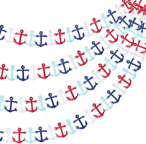 Miniatura 7 de 65Ft Nautical Garland Nautical Birthday Party Decorations Nautical Party Themed Hanging Garland Garland Banner for Birthday Baby Shower Party