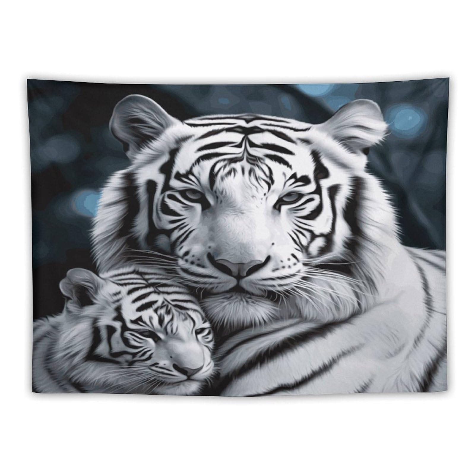 LDGSUPH White Tiger Tapestry Wall Hanging Decor Anti-fading Aesthetic Wall Tapestries Fashion Wall Blanket Decor Modern Wall Art Tapestry for Bedroom Home Decor 30"x40"