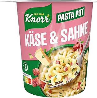 Knorr Pasta Pot Käse & Sahne, 8er Pack (8 x 63g)