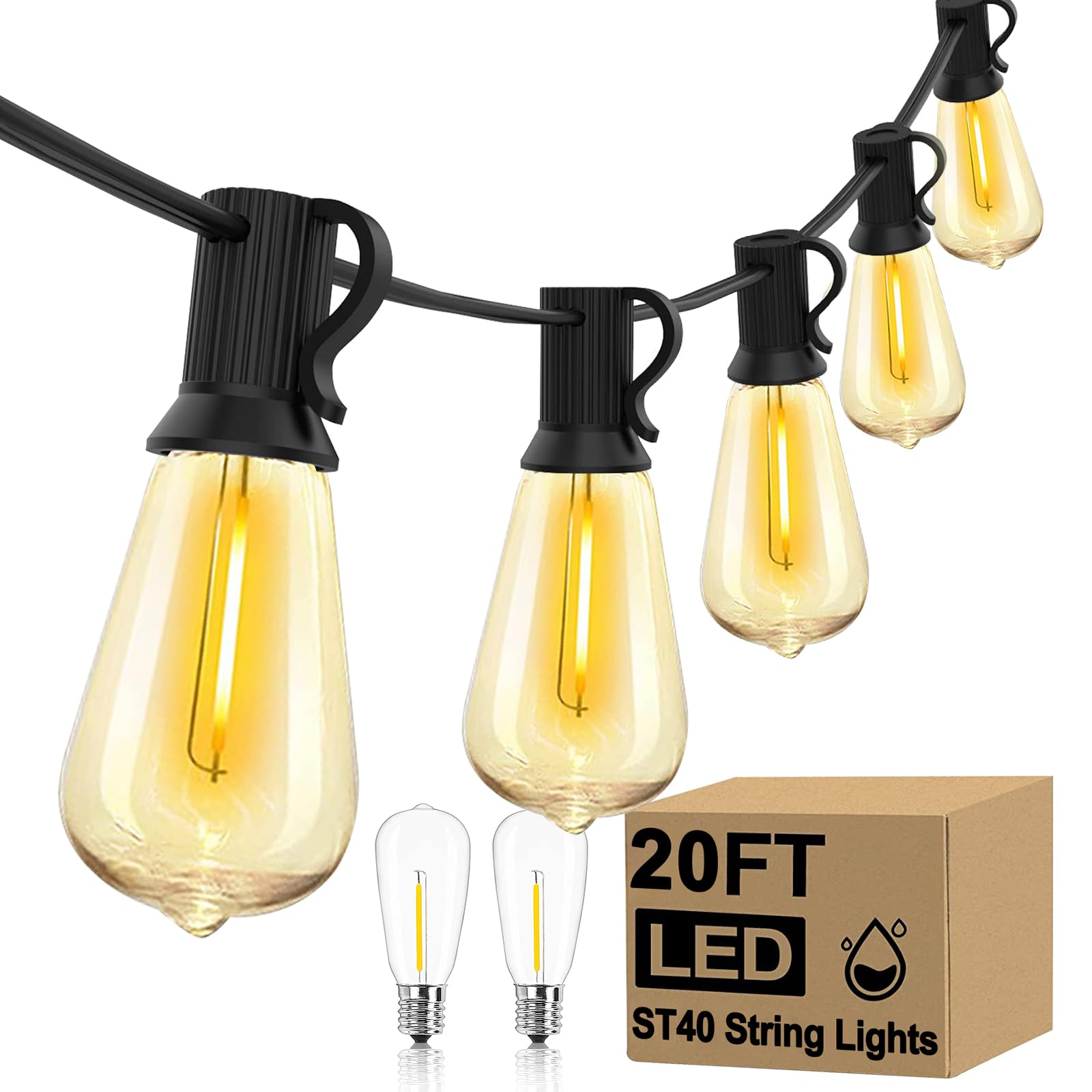 Cbebew ST40 LED String Lights Black
