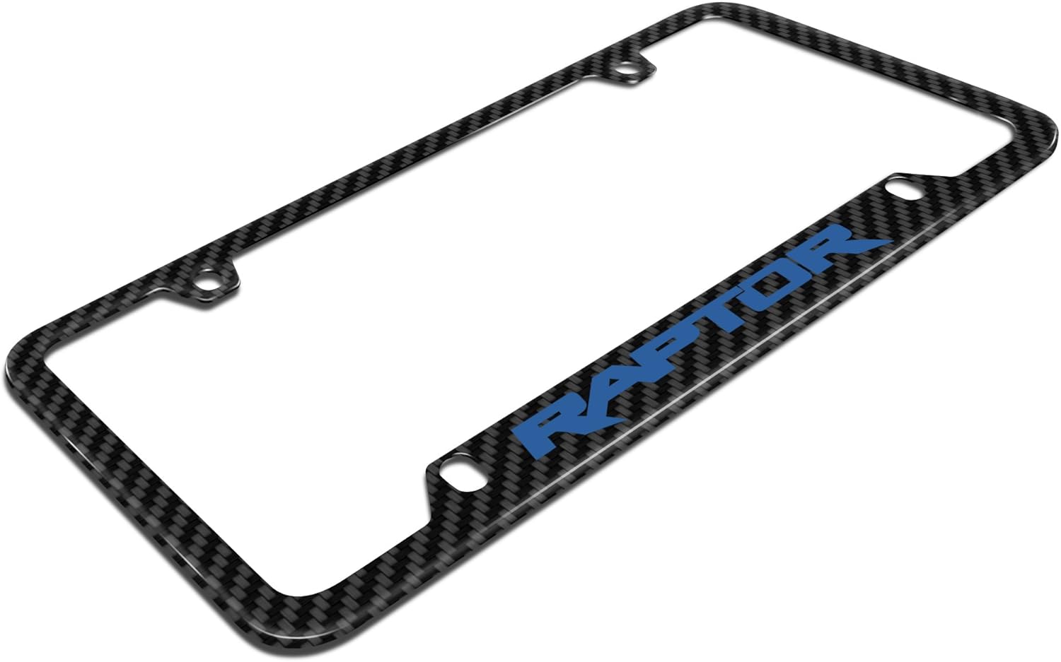 iPick Image Made for Ford F-150 Raptor in Blue Black Real Carbon Fiber 50 States License Plate Frame
