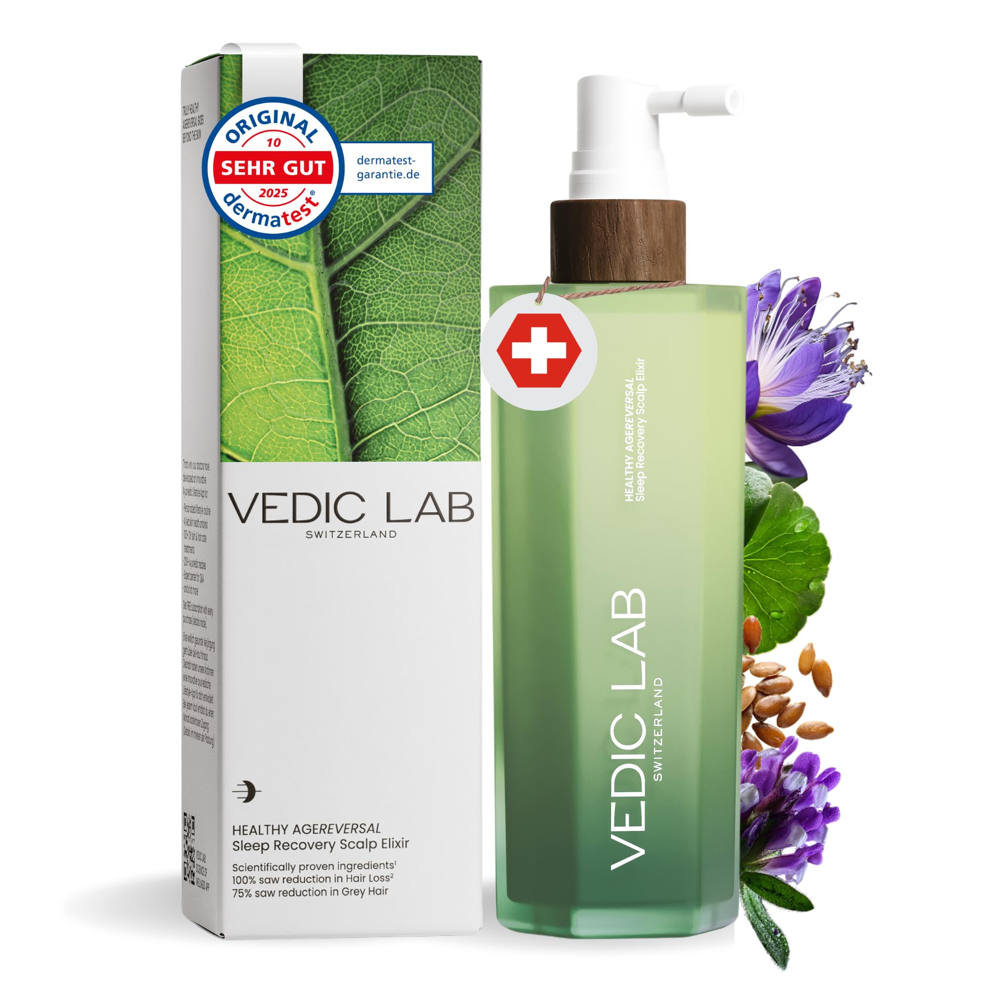 Nacht-Kopfhaut-Elixier | Anti-Haarausfall-Serum für Frauen | Effektive Haarwuchsbehandlung mit ayurvedischen Kräutern und Schweizer Biotech | 0% Minoxidil, 0% Aggressivität (100 ml)