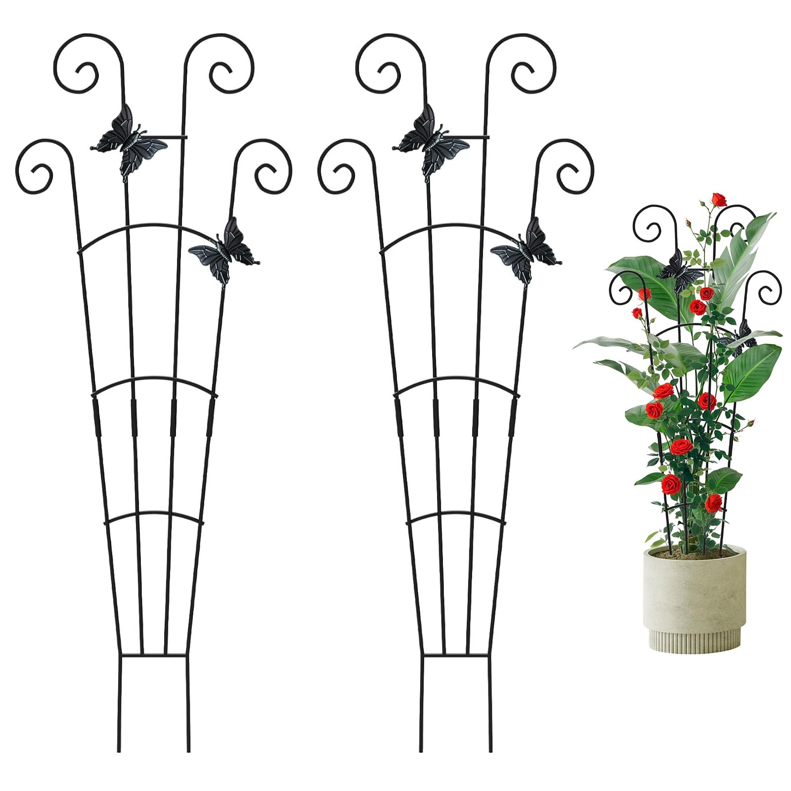 Enrejado para plantas en maceta de mariposa para decorar el salón o terraza