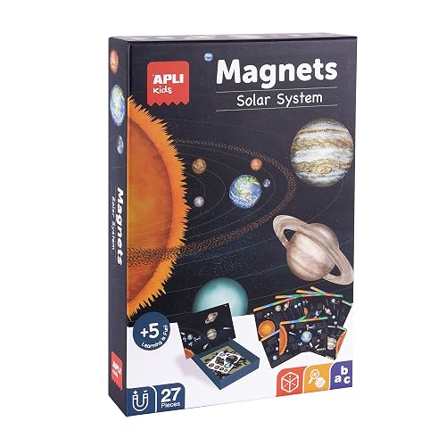 APLI Kids 19272 - Juego magnético Sistema Solar - Tablero con 27 Piezas magnéticas - 10 Idiomas - Recomedado para niños a Partir de 5 años