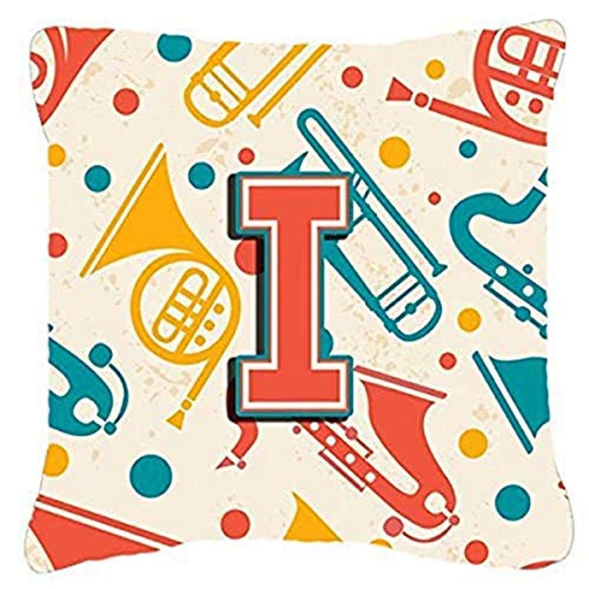 Coussin lettre I initiales personnalisées, cadeau idéal style rétro