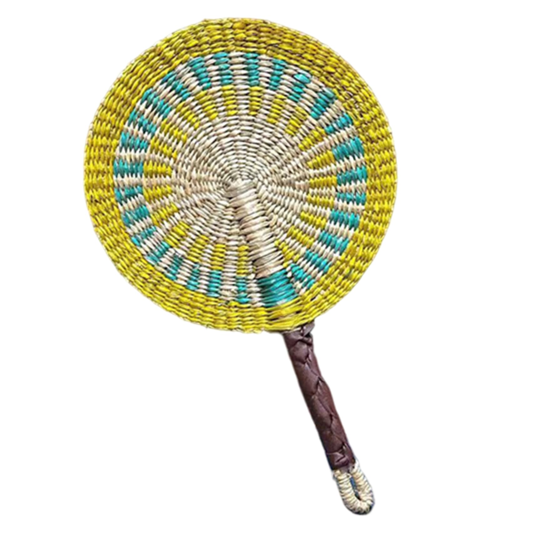 Éventail en algues africaines tressées main pour salon chic et chambre