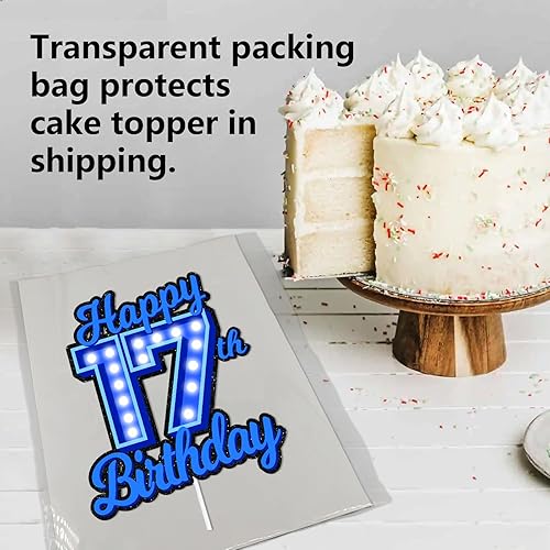 Miniatura 39 de Blue Glitter Happy Birthday 15th Cake Topper Let’s Glow Crazy Party Theme Decoration Supplies Boys Girls Happy Birthday 15 Anniversary Party Decor