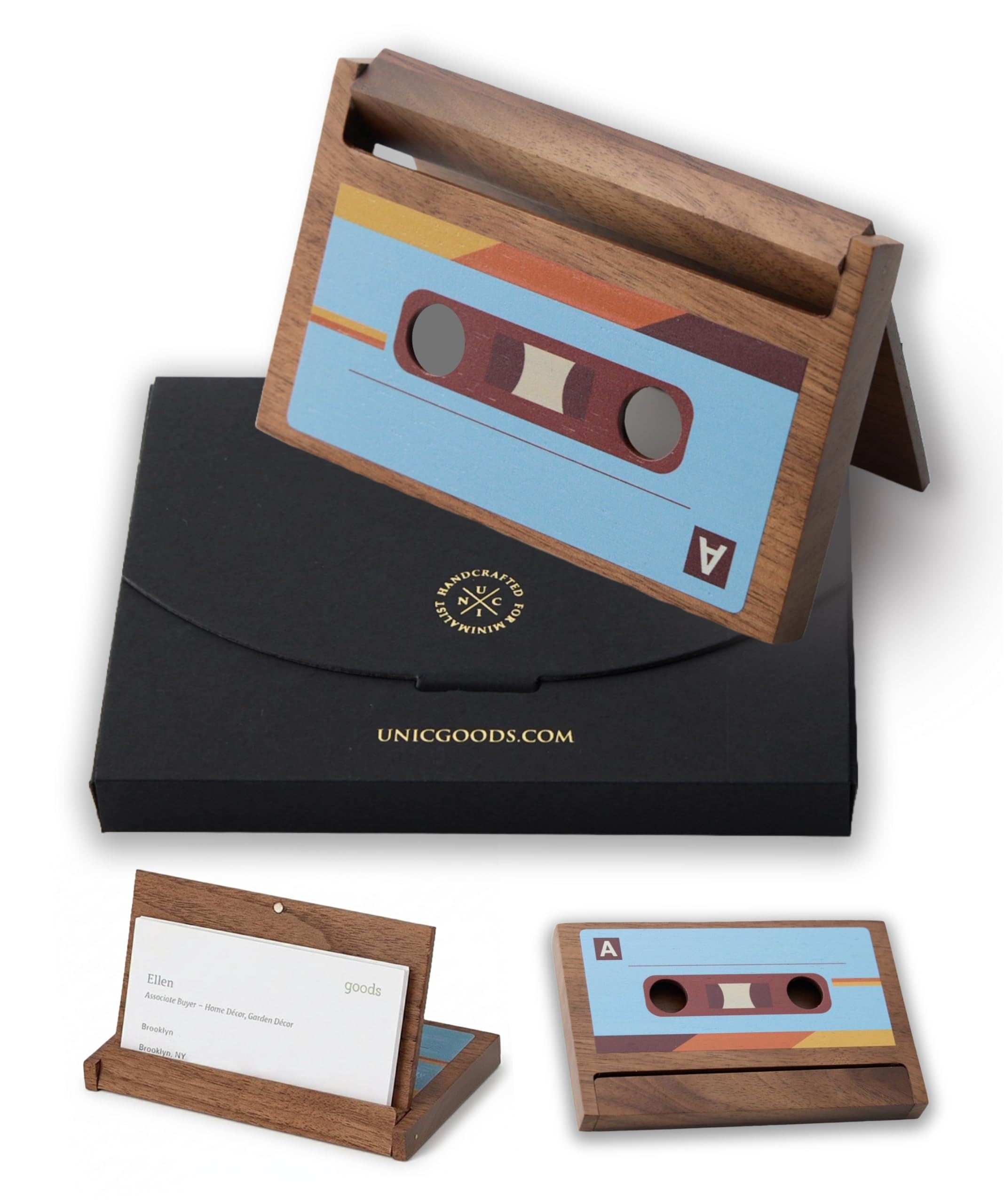 UNIC Retro Cassette Tape Business Card Holder