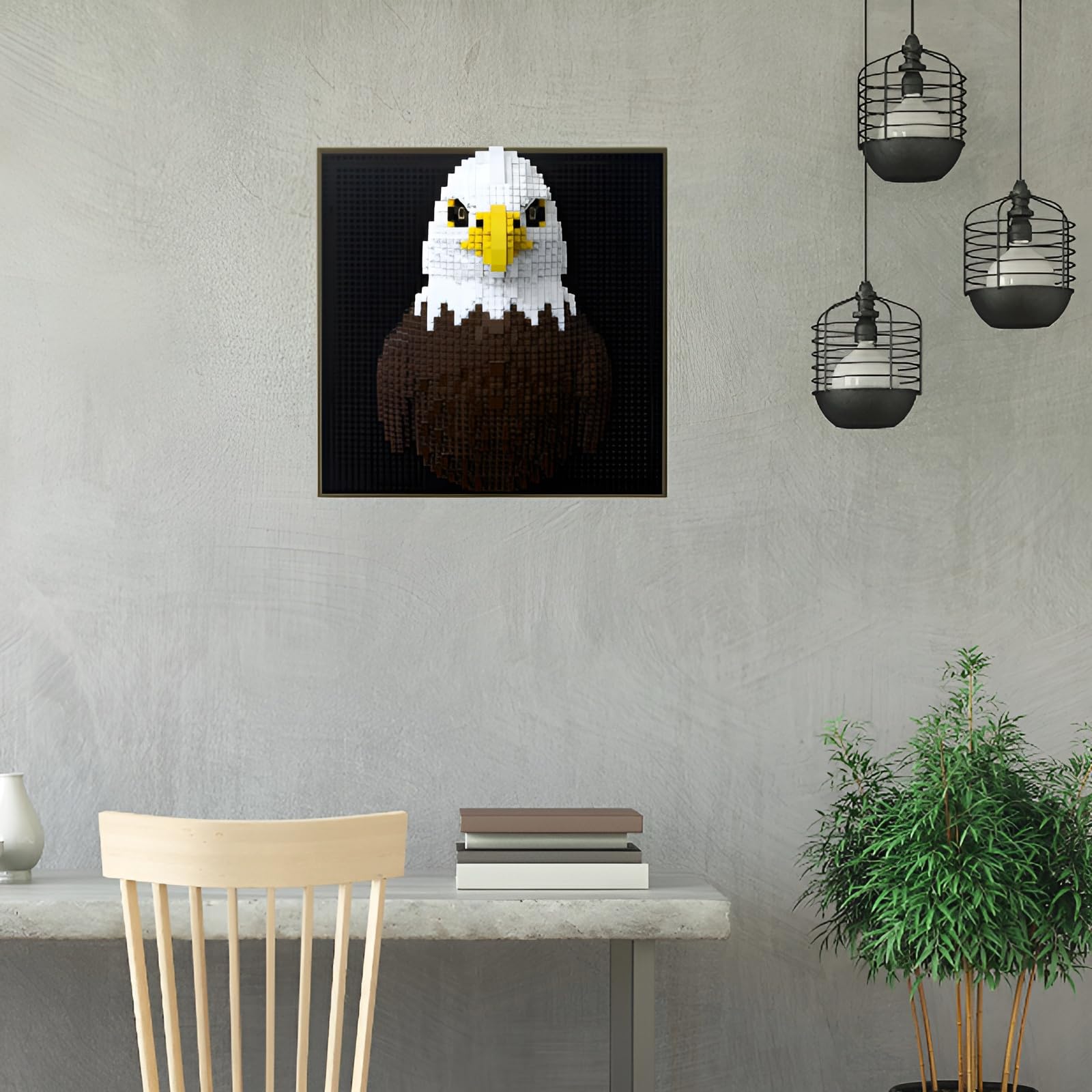 Eagle Building Blocks Set, Wall Art Animals Building Kit - Image 4