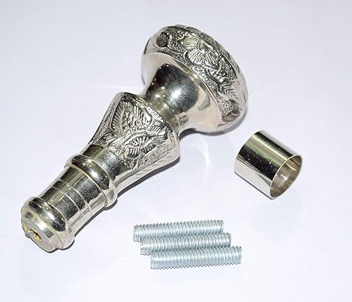 Miniatura 2 de Bastón de latón plateado con perilla de regalo para hombres y mujeres