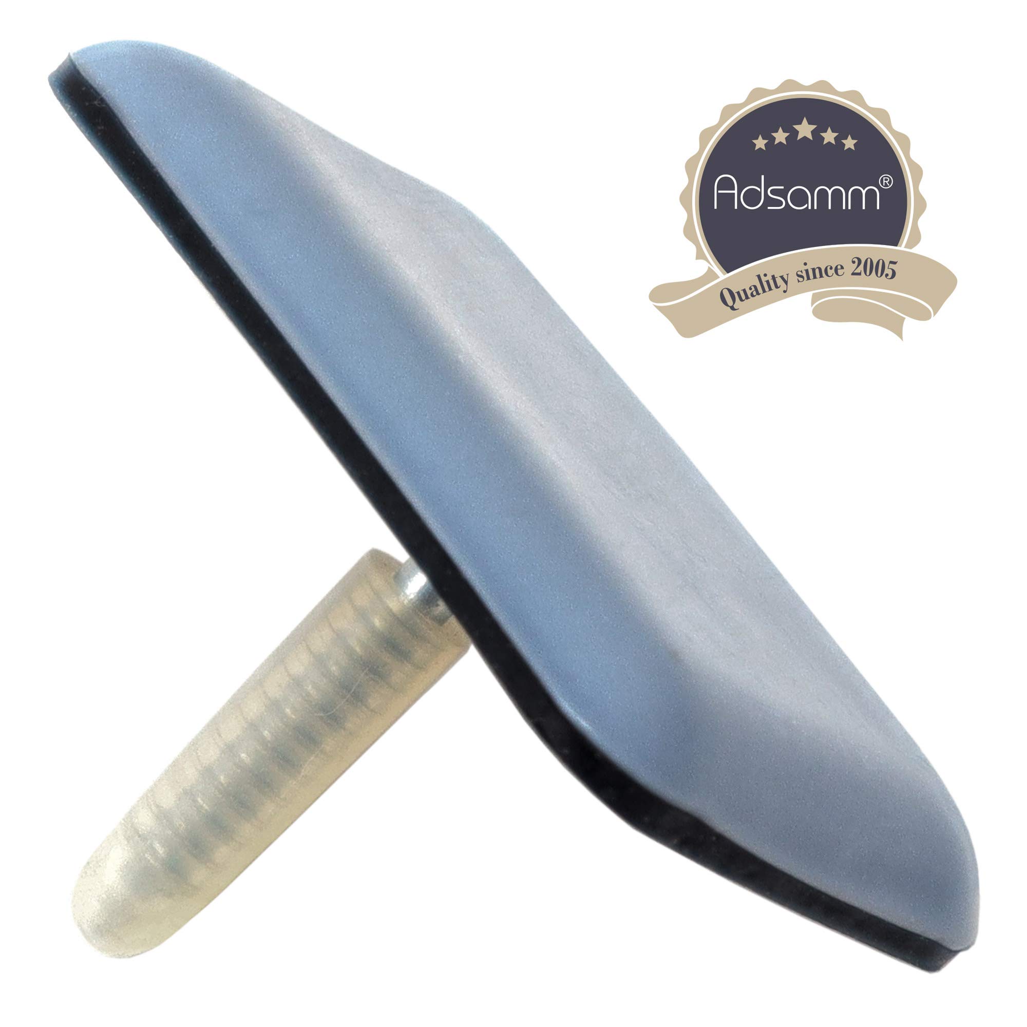 Adsamm PTFE N GR 2435 16 16 Deslizadores PTFE Con Clavo, Gris Y Azul, 24 X 35 Mm