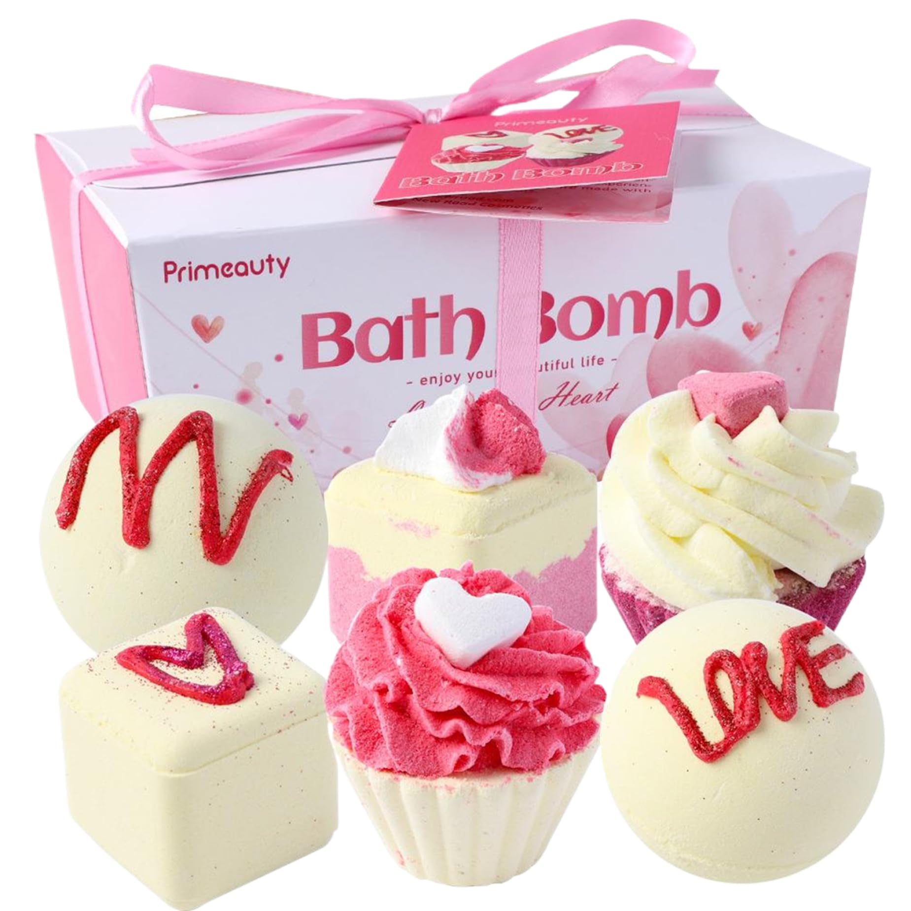 Coffret cadeau 6 bombes de bain bio pour anniversaire et Noël de votre fille