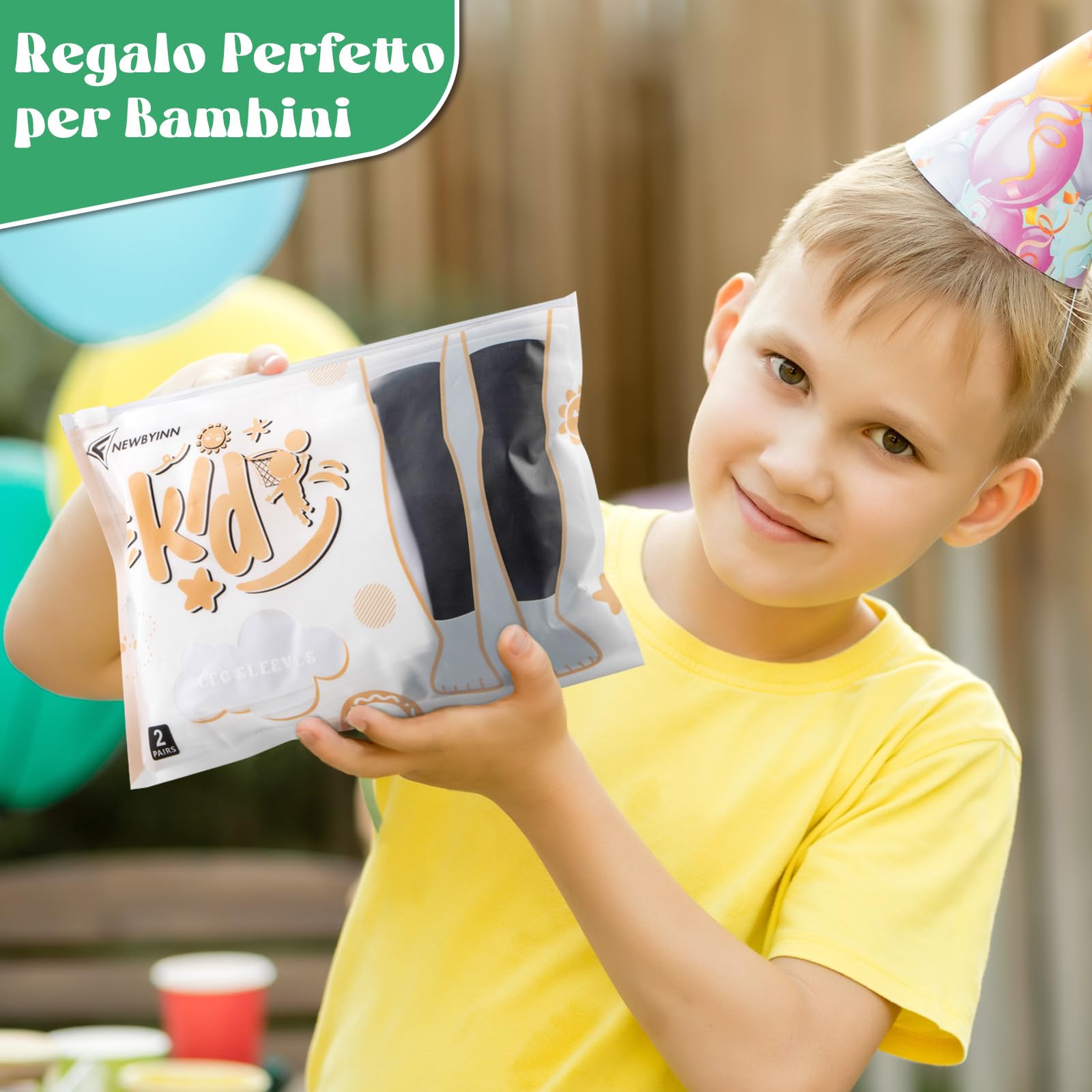 Manicotti per gambe per bambini, 2 paia, manicotti a compressione lunghi per gambe per ragazzi e ragazze, basket, calcio e football